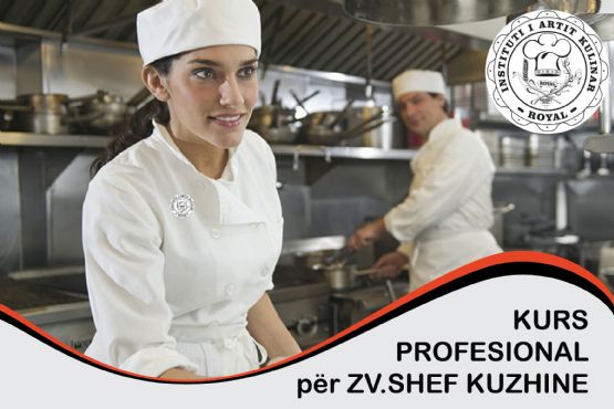 Kurse kuzhine, 3 mujore per ndihmes kuzhiner, kurse 6 mujore per kuzhiner, 9 mujore per zv shef kuzhine,  kurse 18 mujore per shef kuzhine, kurse 9 mujore per shef pasticerie, kurse picerie, kurse barman, shkolle profesionale